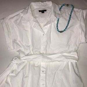 J Crew - Button Front Tie Waist